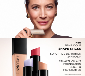 Model med LANCÔME make-up produkter